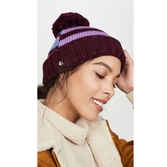 NEW KATE SPADE Heritage Stripe Beanie Hat main image 5